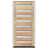 Creative Entryways 36" x 80" Mahogany Full Lite Front Door with Frosted Glass