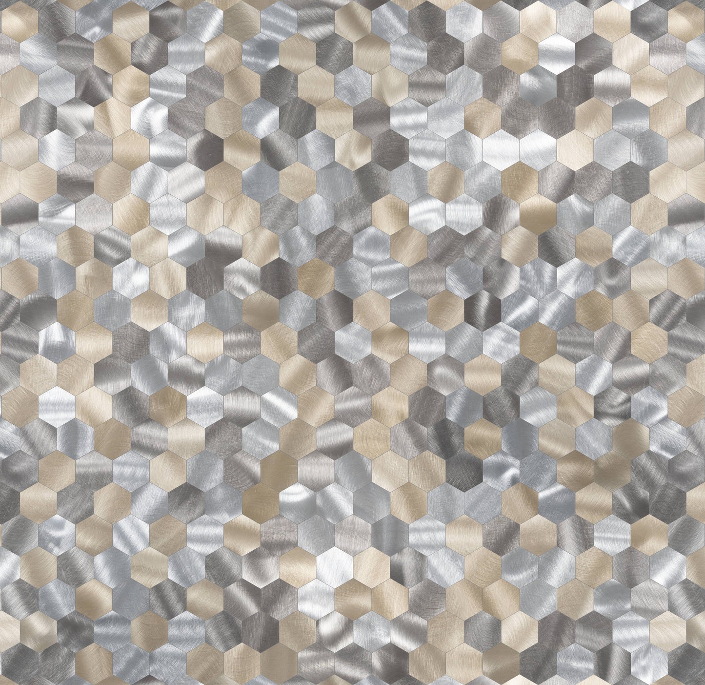 Satori Compound Urban Blend 11-in x 11-in Metallic Composite Hexagon Peel and stick Mosaic Wall Tile product image