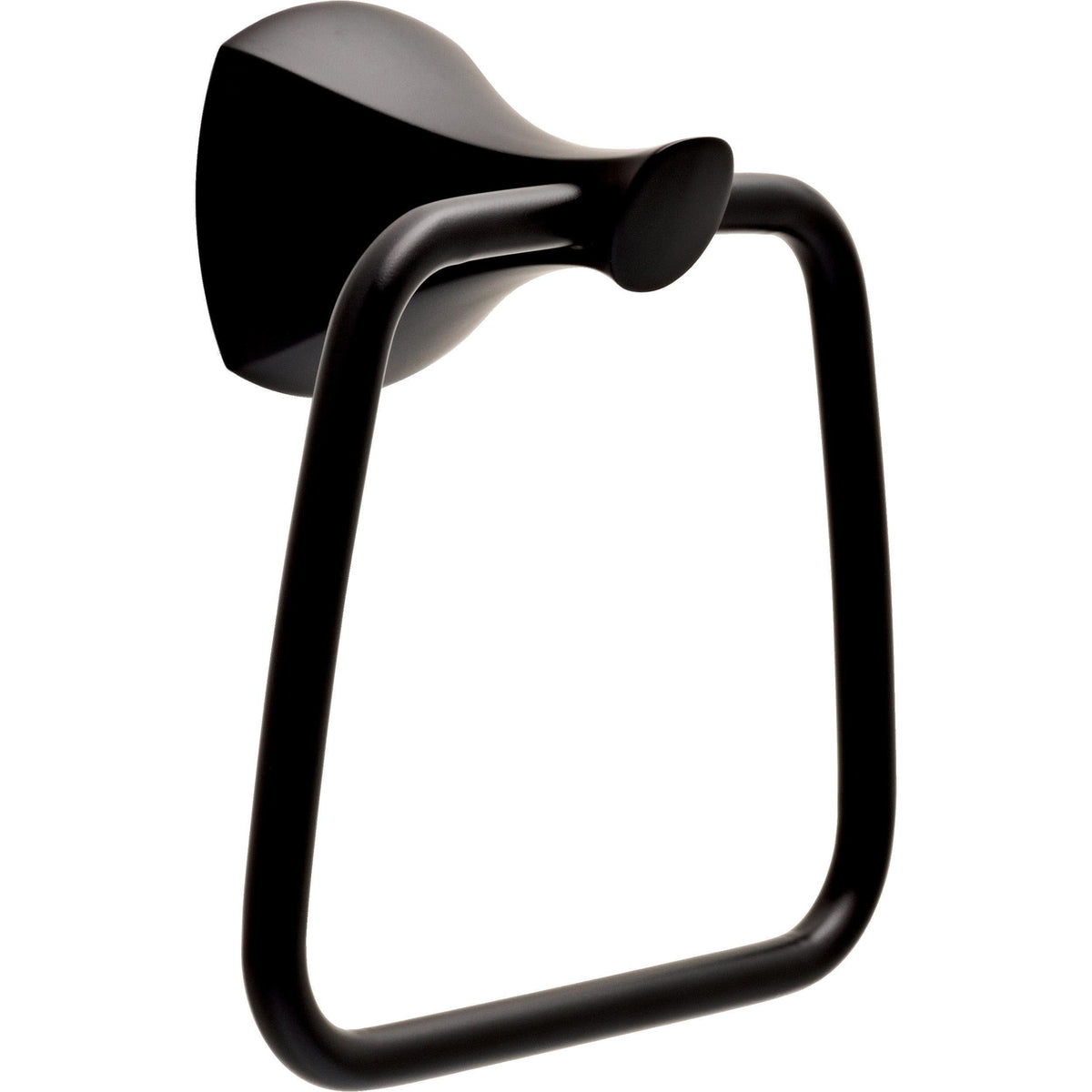 Delta Sandover 4-Piece Decorative Bathroom Hardware Set, Matte Black – 24-in Towel Bar, TP Holder, Towel Ring, Robe Hook