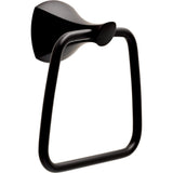 Delta Sandover 4-Piece Decorative Bathroom Hardware Set, Matte Black – 24-in Towel Bar, TP Holder, Towel Ring, Robe Hook