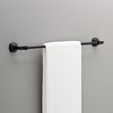 Delta Sandover 4-Piece Decorative Bathroom Hardware Set, Matte Black – 24-in Towel Bar, TP Holder, Towel Ring, Robe Hook