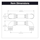 Hickory Hardware Pipeline 3-in (76mm) Center to Center Black Nickel Vibed Rectangular Bar Drawer Pull