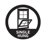 RELIABILT 150 Series New Construction 31-1/2-in x 53-1/2-in x 3-1/4-in Jamb White Vinyl Dual-pane Single Hung Window Half Screen Included