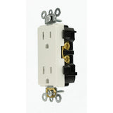 Decora Plus 15 Amp Industrial Grade Duplex Outlet, White - Super Arbor