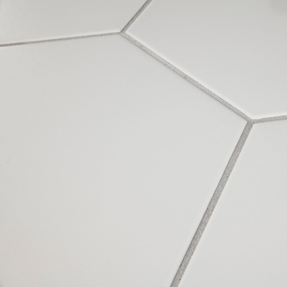 Merola Tile Textile Hex White 8-5/8 in. x 9-7/8 in. Porcelain Floor and Wall Tile (11.56 sq. ft. per case)