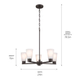 Kichler Stamos 5-Light Bronze Transitional Chandelier