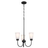 Kichler Erma 3-Light Black Transitional Chandelier