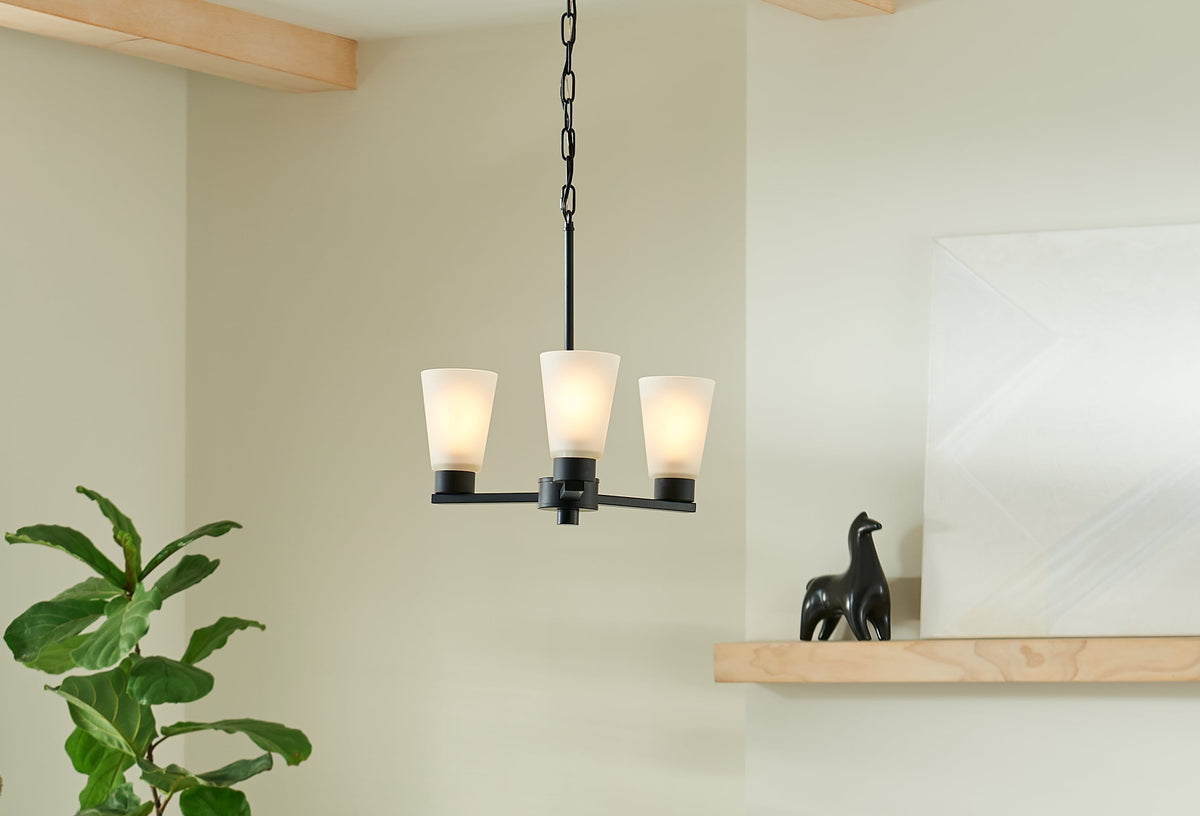 Kichler Stamos 3-Light Black Transitional Chandelier