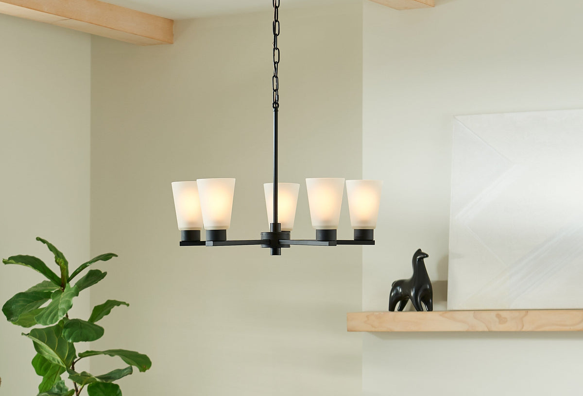 Kichler Stamos 5-Light Black Transitional Chandelier