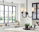 Kichler Erma 3-Light Black Transitional Chandelier
