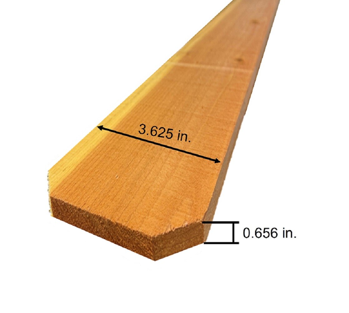 5/8-in x 3-1/2-in x 6-ft Redwood Dog Ear Fence Picket