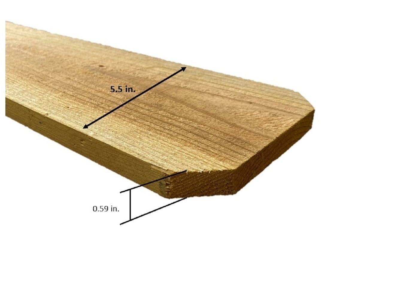 19/32-in x 5-1/2-in x 6-ft Cedar Dog Ear Fence Picket