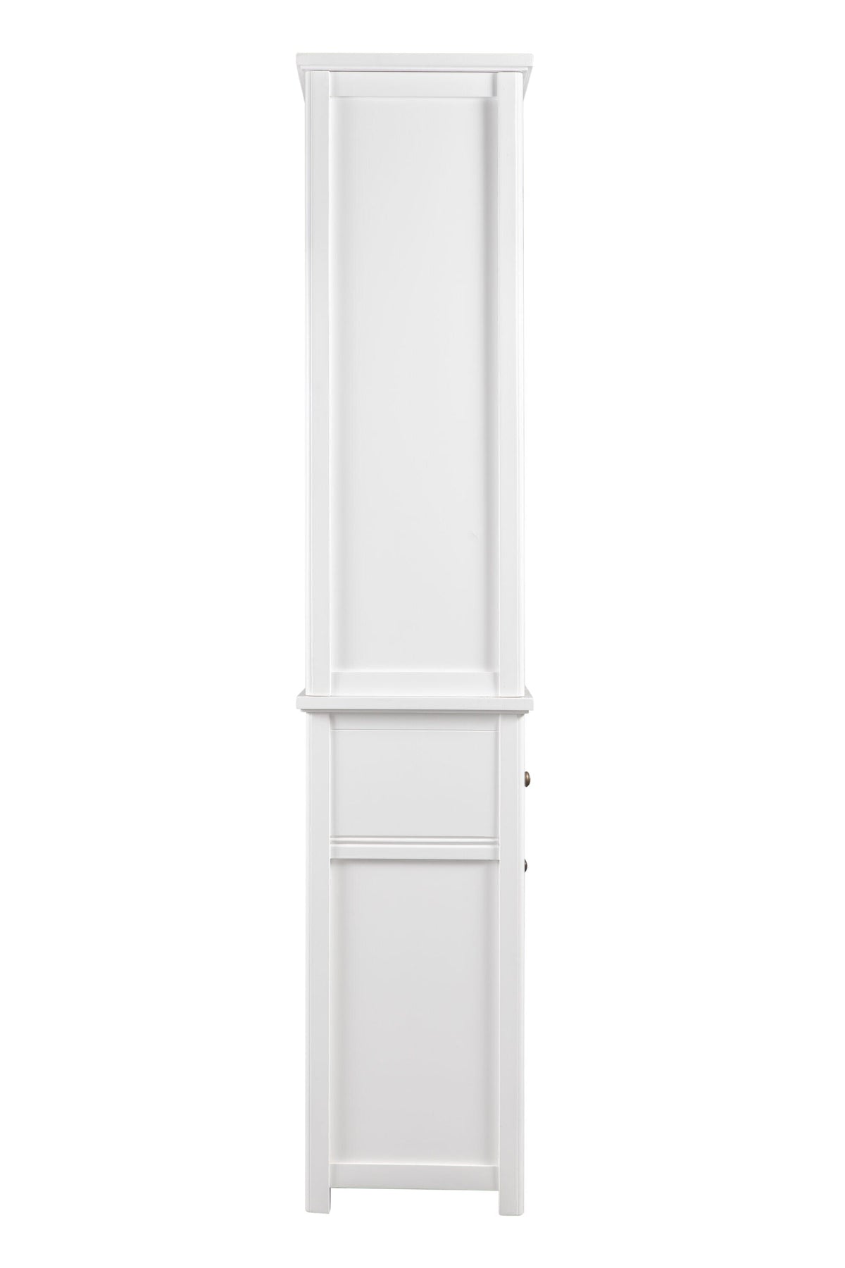 Alaterre Furniture Dorset 17-in x 65-in x 13-in White Wood Freestanding Linen Cabinet