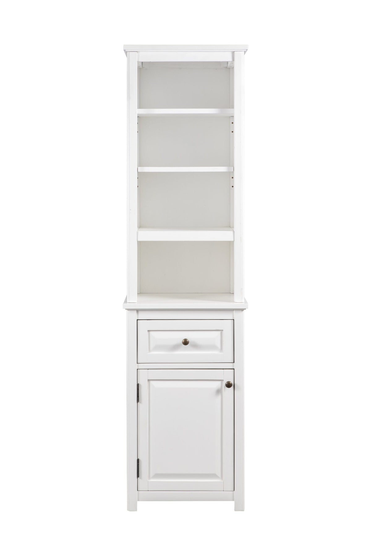 Alaterre Furniture Dorset 17-in x 65-in x 13-in White Wood Freestanding Linen Cabinet