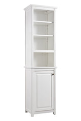 Alaterre Furniture 17-in x 65-in x 13-in White Wood Freestanding Linen Cabinet