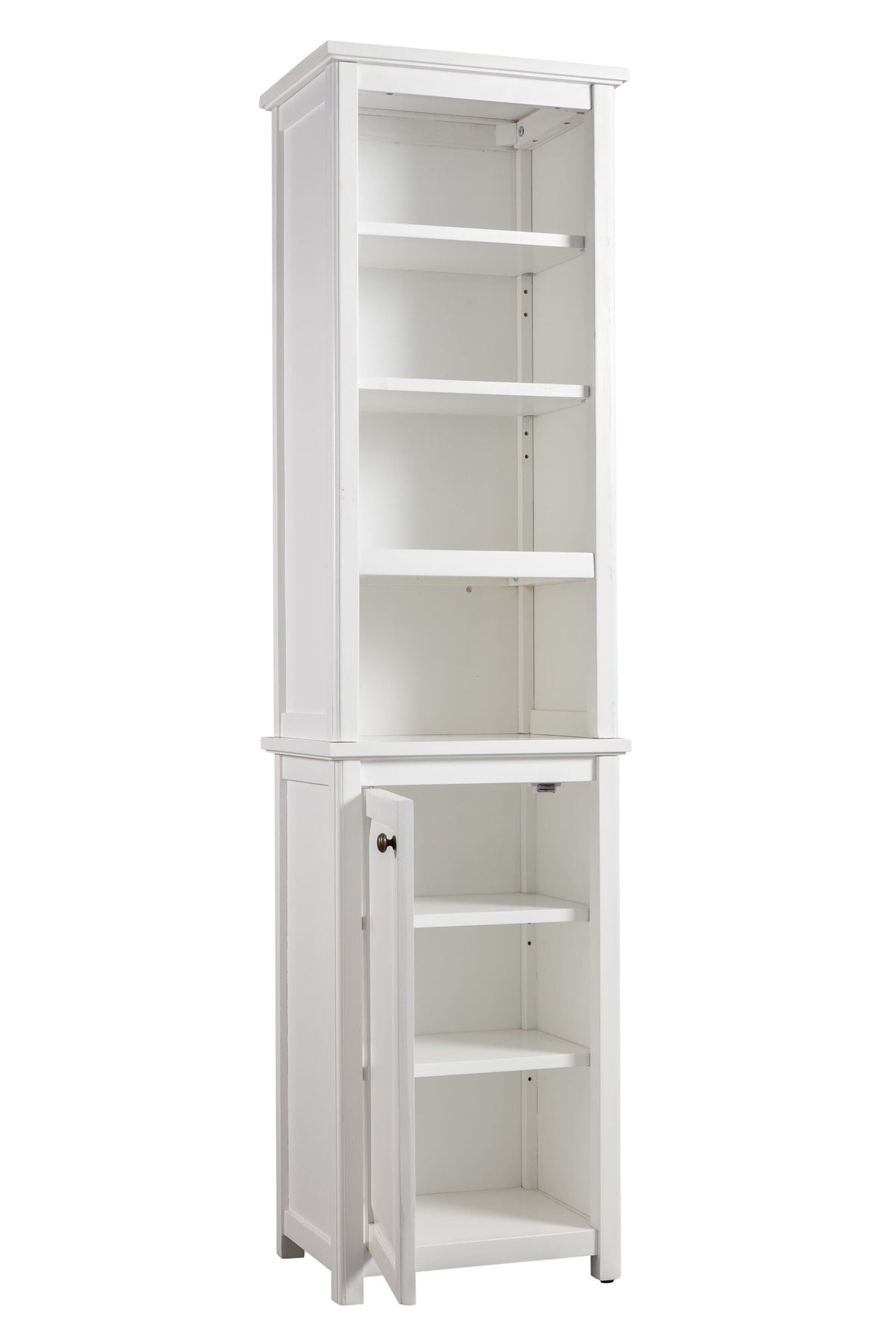 Alaterre Furniture 17-in x 65-in x 13-in White Wood Freestanding Linen Cabinet