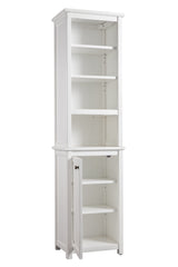 Alaterre Furniture 17-in x 65-in x 13-in White Wood Freestanding Linen Cabinet