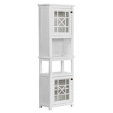 Alaterre Furniture 27-in x 37-in x 8-in White Wood Wall-mount Linen Cabinet