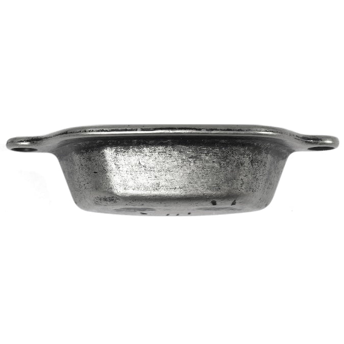Laurey Riverstone 3-in (76mm) Center to Center Distressed Pewter Rectangular Cup Drawer Pull