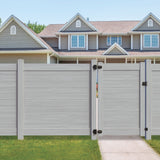 Freedom Newbeck/Barington 9-ft H x 5-in W Gray Vinyl End Fence Post (Assembled)