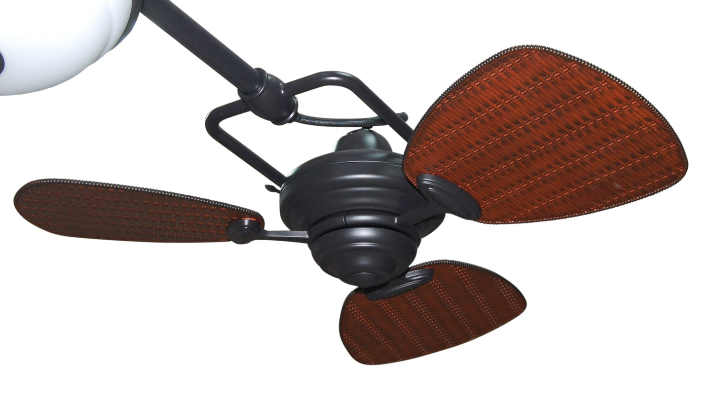 Harbor Breeze Twin Breeze II 74-in Oil-Rubbed Bronze Outdoor Downrod Ceiling Fan with Light