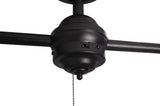 Harbor Breeze Twin Breeze II 74-in Oil-Rubbed Bronze Outdoor Downrod Ceiling Fan with Light