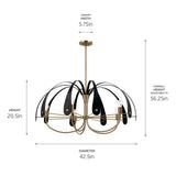 Kichler Petal 5-Light Gold Vintage Chandelier