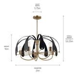 Kichler Petal 5-Light Gold Vintage Chandelier