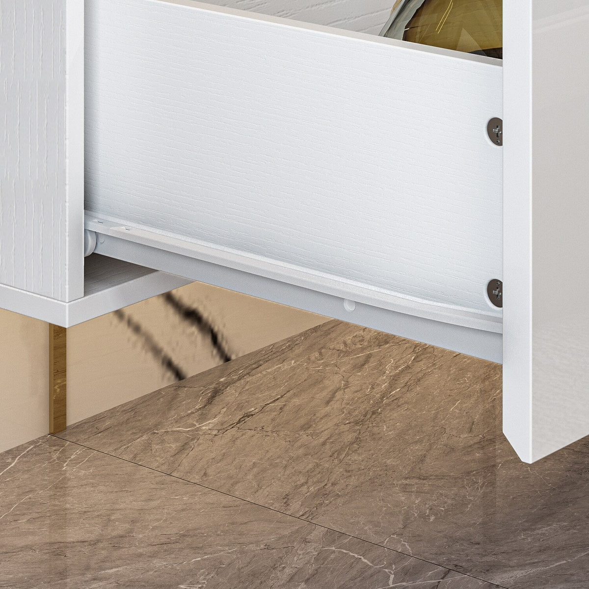 FUFU&GAGA Modern/Contemporary White Tv Cabinet (Accommodates TVs up to 65-in)