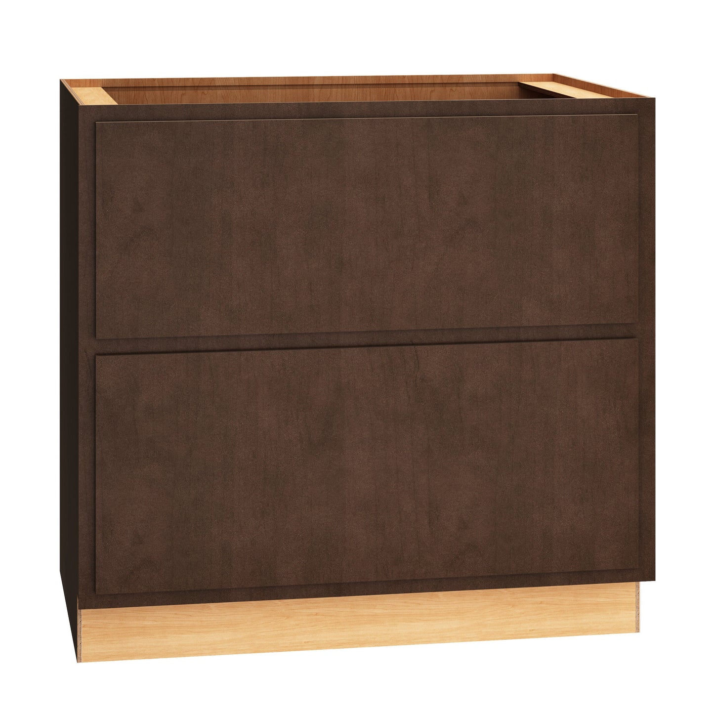 Diamond Express Jamestown 36-in W x 34.5-in H x 24-in D Thatch Partial Overlay 2-Drawer Base Fully Assembled Plywood Cabinet (Recessed Panel Shaker Style)