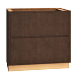 Diamond Express Jamestown 36-in W x 34.5-in H x 24-in D Thatch Partial Overlay 2-Drawer Base Fully Assembled Plywood Cabinet (Recessed Panel Shaker Style)