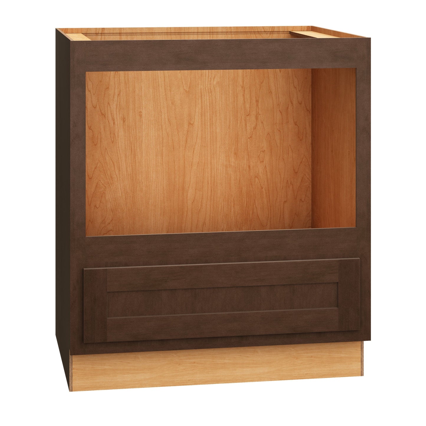 Diamond Express Jamestown 30-in W x 34.5-in H x 24-in D Thatch Partial Overlay 1-Drawer Microwave Base Fully Assembled Plywood Cabinet (Recessed Panel Shaker Style)