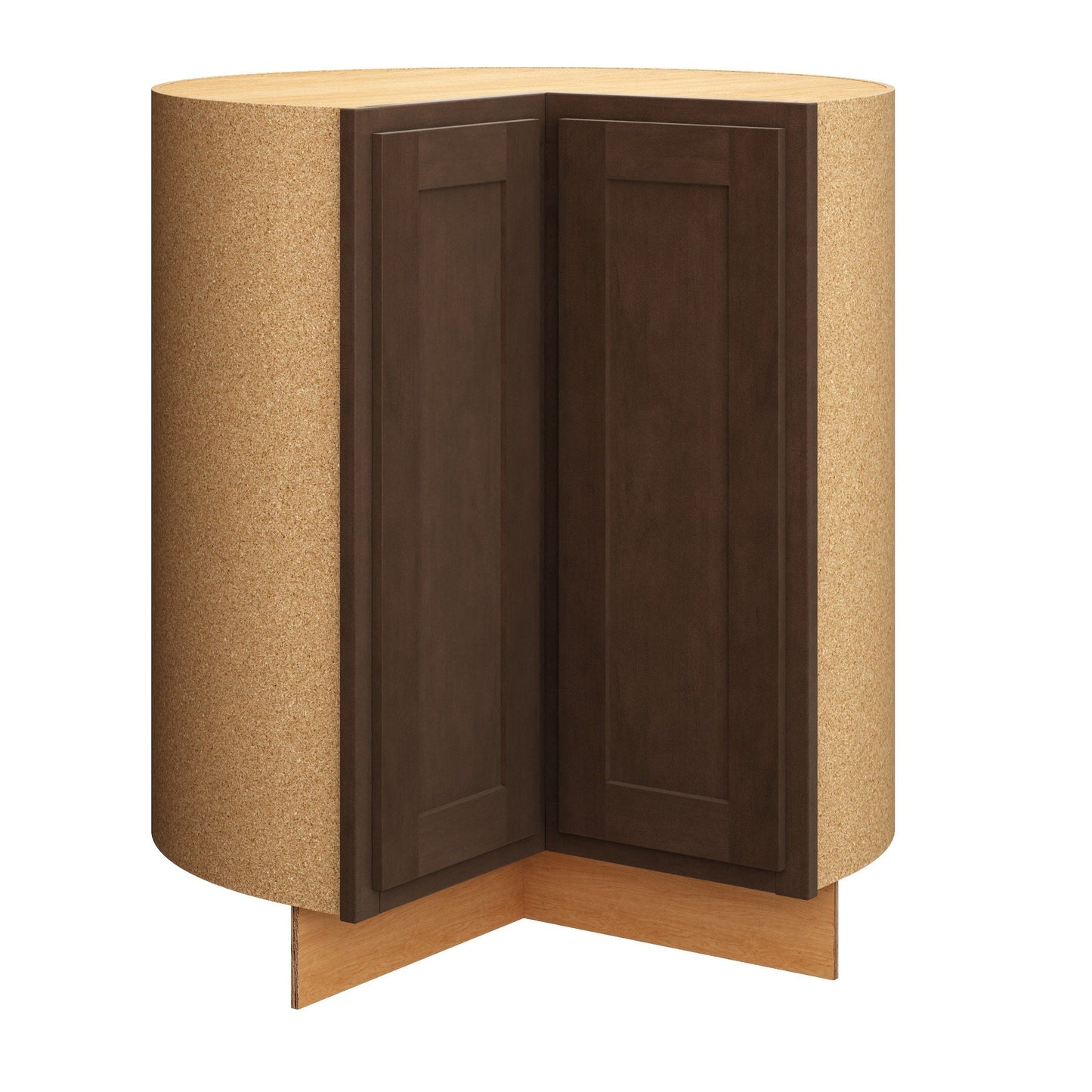 Diamond Express Jamestown 36-in W x 34.5-in H x 24-in D Thatch Partial Overlay Lazy Susan Corner Base Fully Assembled Plywood Cabinet (Recessed Panel Shaker Style)