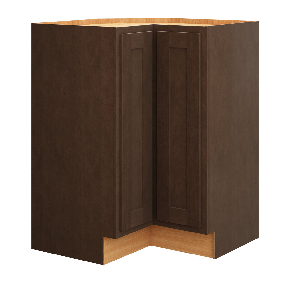 Diamond Express Jamestown 36-in W x 34.5-in H x 24-in D Thatch Partial Overlay L-shaped Corner Base Fully Assembled Plywood Cabinet (Recessed Panel Shaker Style)