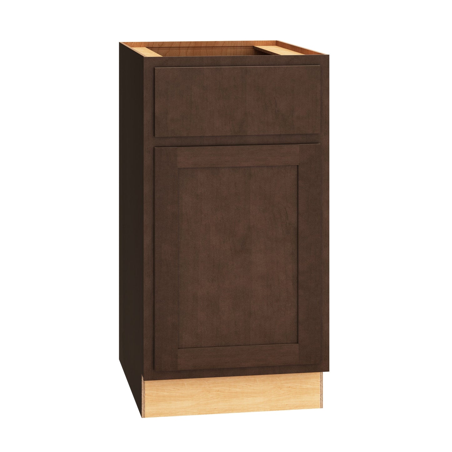 Diamond Express Jamestown 18-in W x 34.5-in H x 24-in D Thatch Partial Overlay 1-Drawer Pull-out Wastebasket Base Fully Assembled Plywood Cabinet (Recessed Panel Shaker Style)