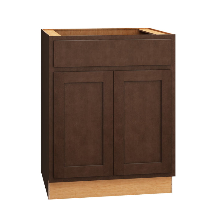 Diamond Express Jamestown 24-in W x 34.5-in H x 24-in D Thatch Partial Overlay 1-Drawer Base Fully Assembled Plywood Cabinet (Recessed Panel Shaker Style)