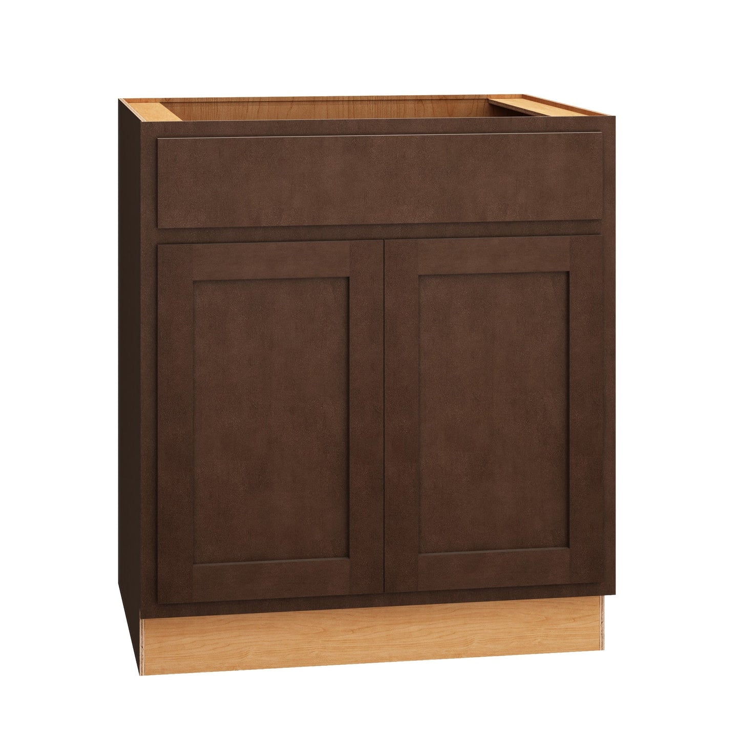 Diamond Express Jamestown 30-in W x 34.5-in H x 24-in D Thatch Partial Overlay Sink Base Fully Assembled Plywood Cabinet (Recessed Panel Shaker Style)
