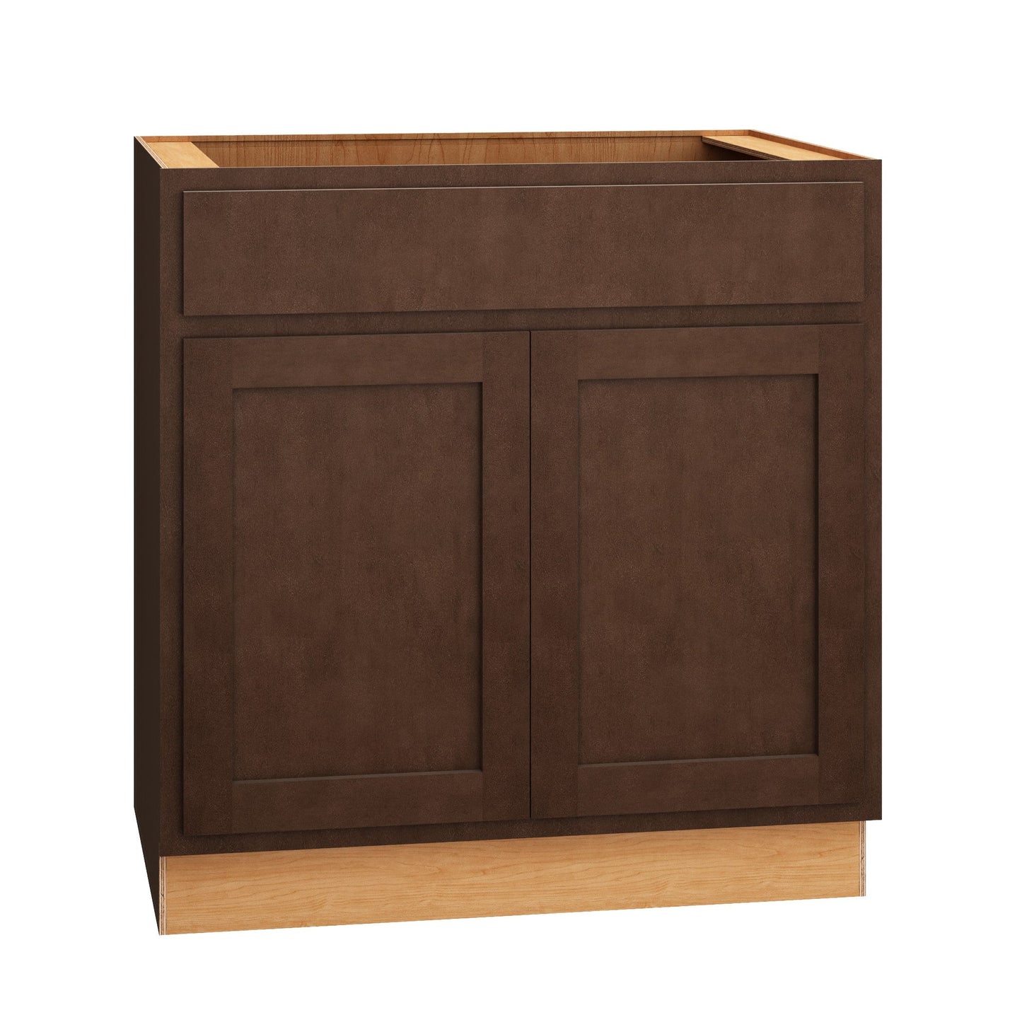 Diamond Express Jamestown 33-in W x 34.5-in H x 24-in D Thatch Partial Overlay Sink Base Fully Assembled Plywood Cabinet (Recessed Panel Shaker Style)