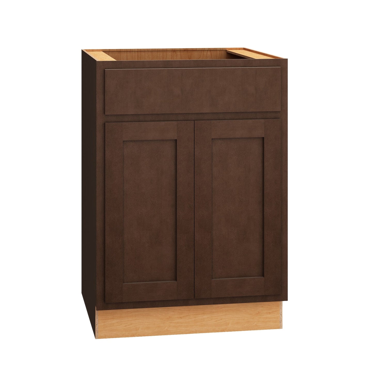 Diamond Express Jamestown 24-in W x 34.5-in H x 24-in D Thatch Partial Overlay Sink Base Fully Assembled Plywood Cabinet (Recessed Panel Shaker Style)