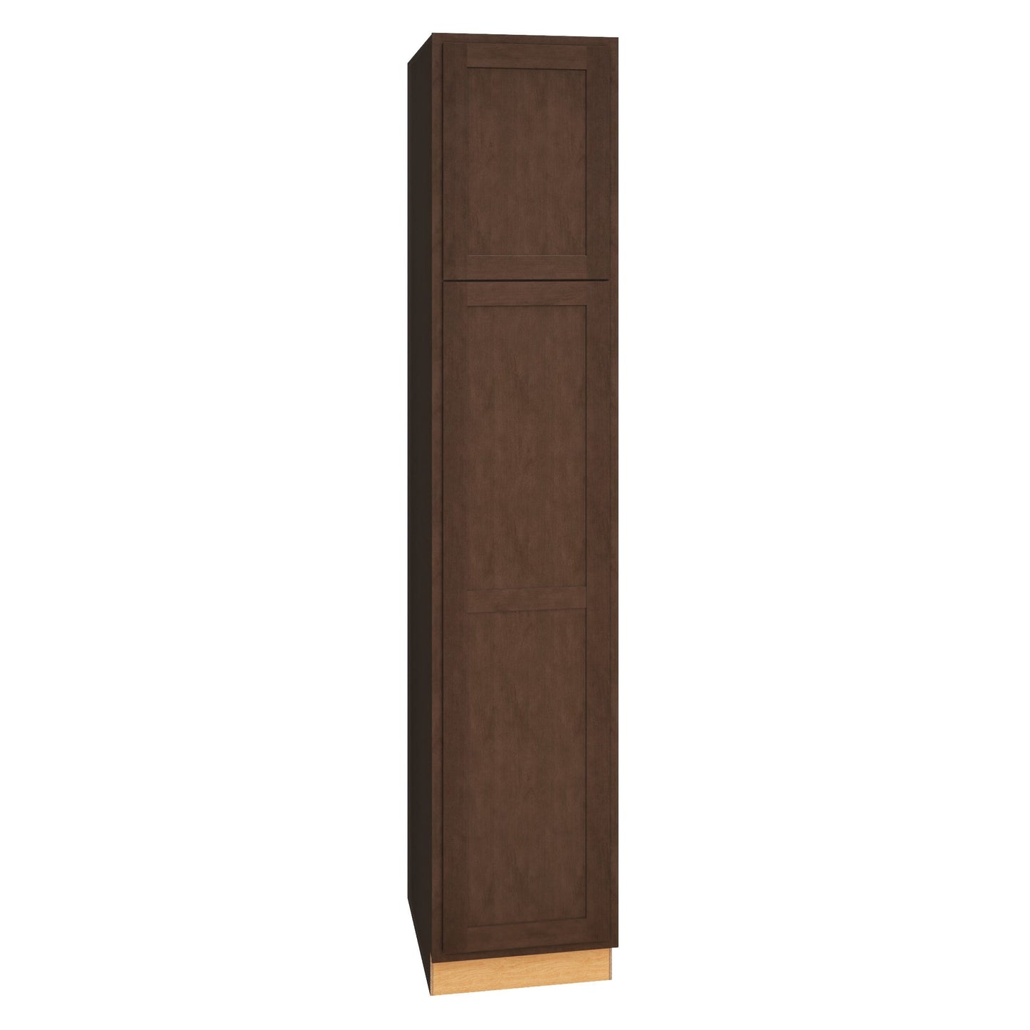 Diamond Express Jamestown 18-in W x 96-in H x 24-in D Thatch Partial Overlay Pantry Fully Assembled Plywood Cabinet (Recessed Panel Shaker Door Style)