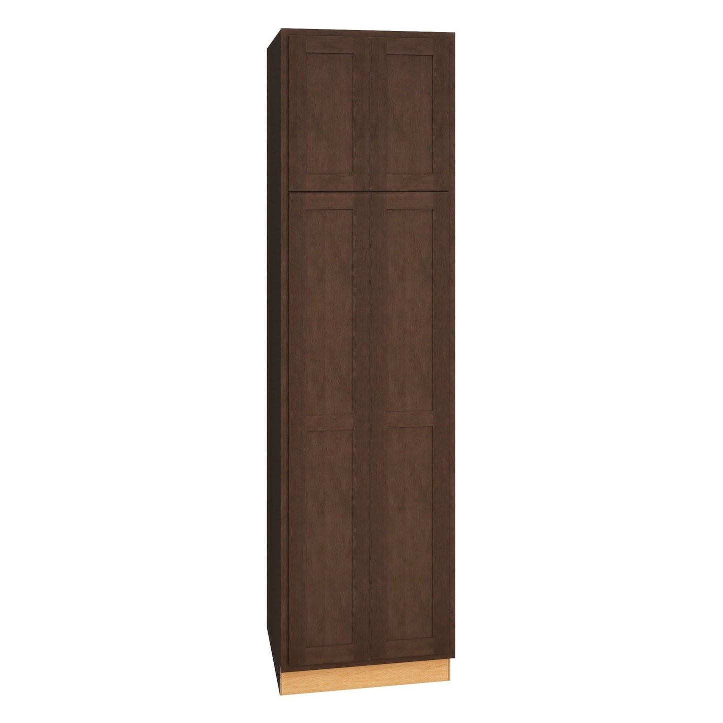 Diamond Express Jamestown 24-in W x 90-in H x 24-in D Thatch Partial Overlay Pantry Fully Assembled Plywood Cabinet (Recessed Panel Shaker Door Style)