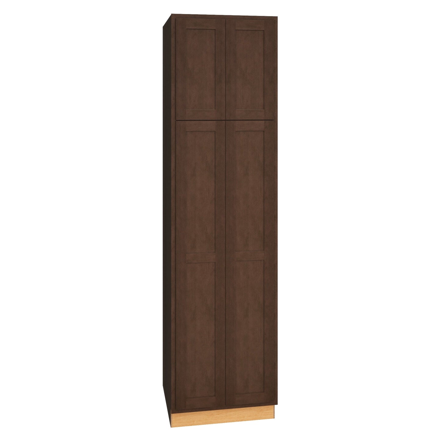 Diamond Express Jamestown 24-in W x 96-in H x 24-in D Thatch Partial Overlay Pantry Fully Assembled Plywood Cabinet (Recessed Panel Shaker Door Style)