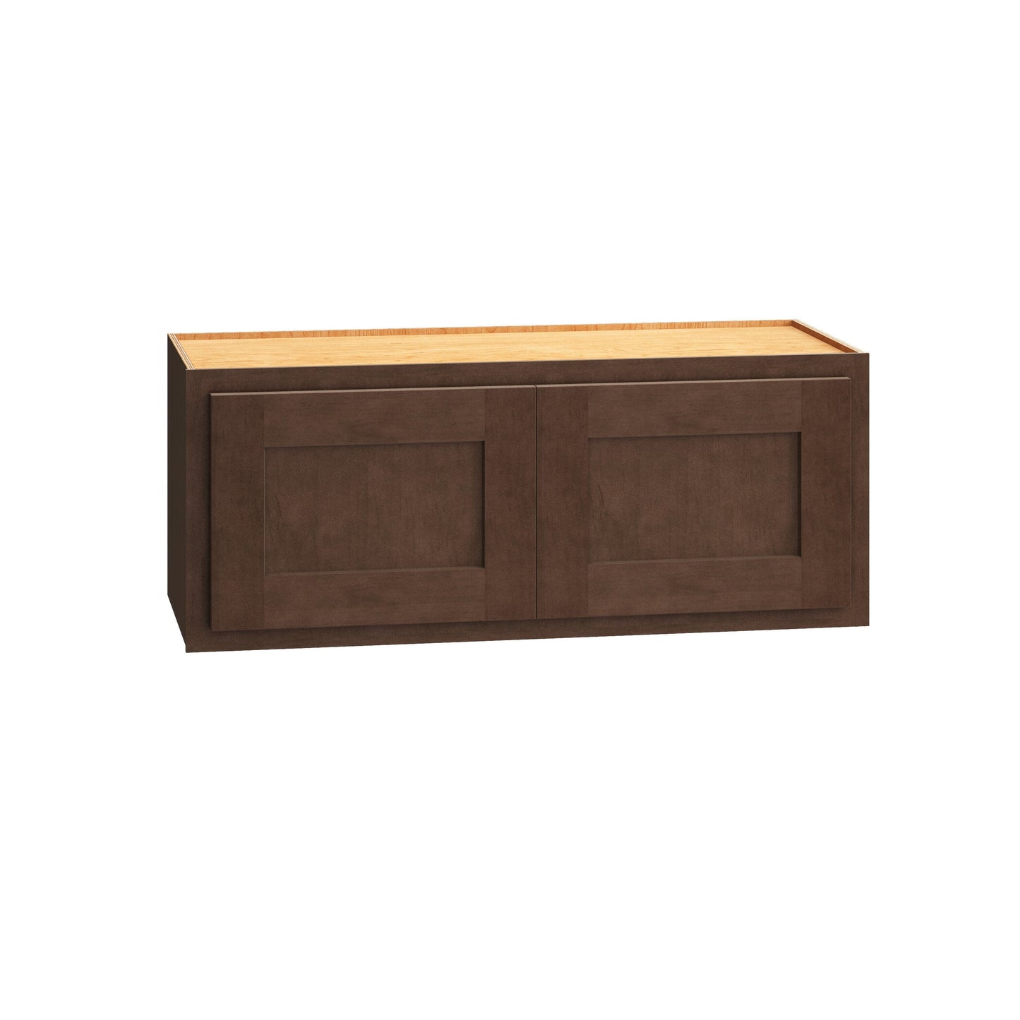 Diamond Express Jamestown 30-in W x 12-in H x 12-in D Thatch Partial Overlay Wall Fully Assembled Plywood Cabinet (Recessed Panel Shaker Door Style)