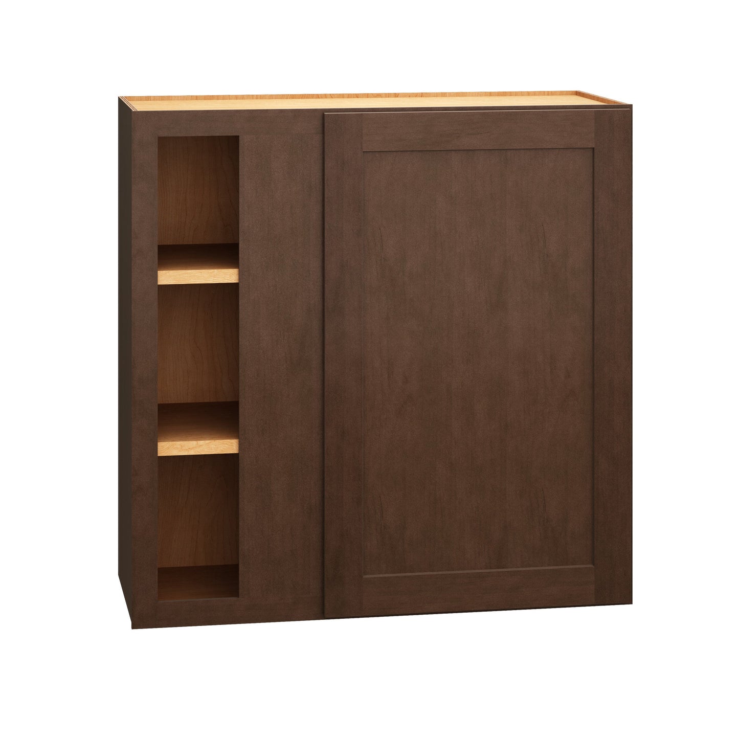 Diamond Express Jamestown 30-in W x 30-in H x 12-in D Thatch Partial Overlay Blind Corner Wall Fully Assembled Plywood Cabinet (Recessed Panel Shaker Style)