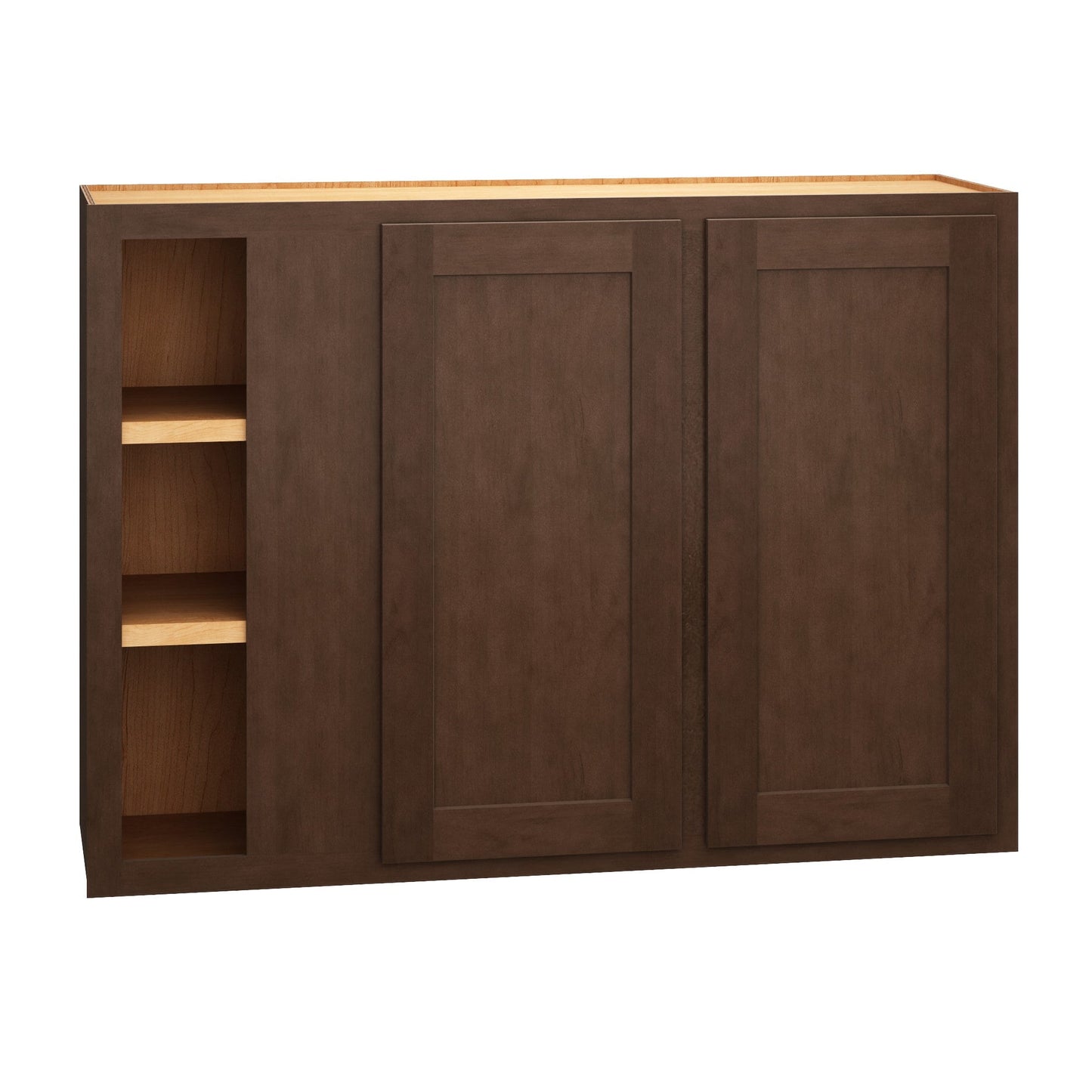 Diamond Express Jamestown 42-in W x 30-in H x 12-in D Thatch Partial Overlay Blind Corner Wall Fully Assembled Plywood Cabinet (Recessed Panel Shaker Style)