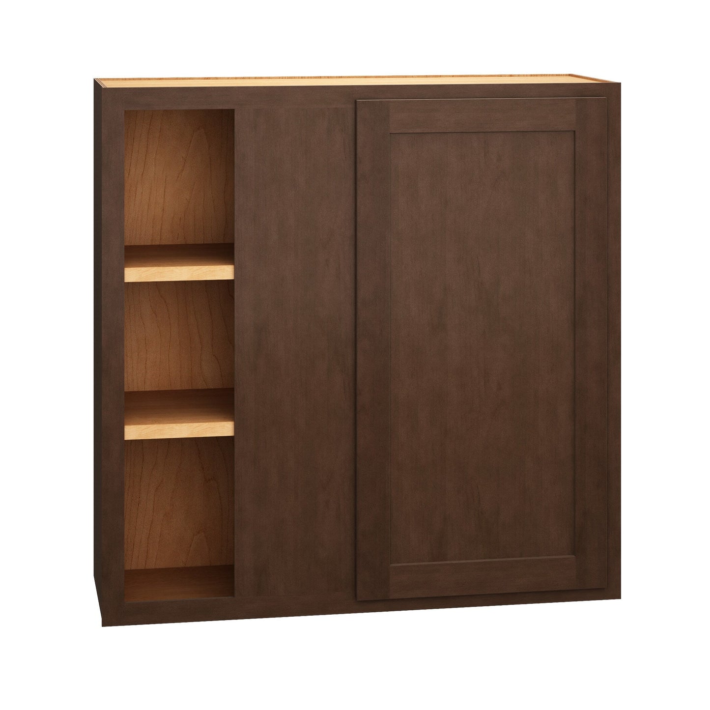 Diamond Express Jamestown 36-in W x 36-in H x 12-in D Thatch Partial Overlay Blind Corner Wall Fully Assembled Plywood Cabinet (Recessed Panel Shaker Style)