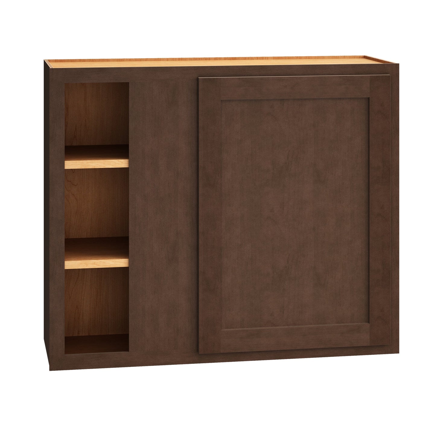 Diamond Express Jamestown 36-in W x 30-in H x 12-in D Thatch Partial Overlay Blind Corner Wall Fully Assembled Plywood Cabinet (Recessed Panel Shaker Style)
