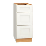 Diamond Express Macaulay 15-in W x 34.5-in H x 24-in D White 3-Drawer Base Fully Assembled Plywood Cabinet (Recessed Panel Square Style)