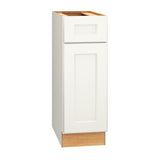 Diamond Express Macaulay 12-in W x 34.5-in H x 24-in D White 1-Drawer Base Fully Assembled Plywood Cabinet (Recessed Panel Square Style)
