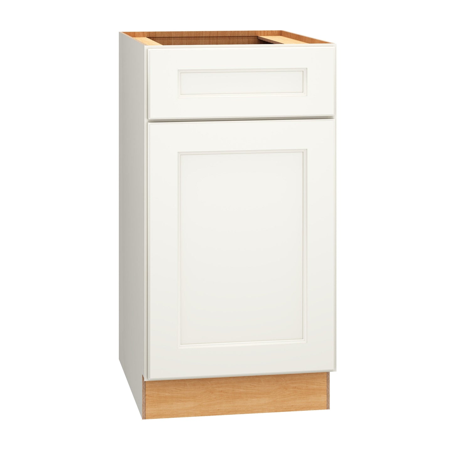 Diamond Express Macaulay 18-in W x 34.5-in H x 24-in D White 1-Drawer Pull-out Wastebasket Base Fully Assembled Plywood Cabinet (Recessed Panel Square Style)